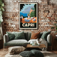 Serene Coastal Getaway in Capri Travel Poster PosterGoat