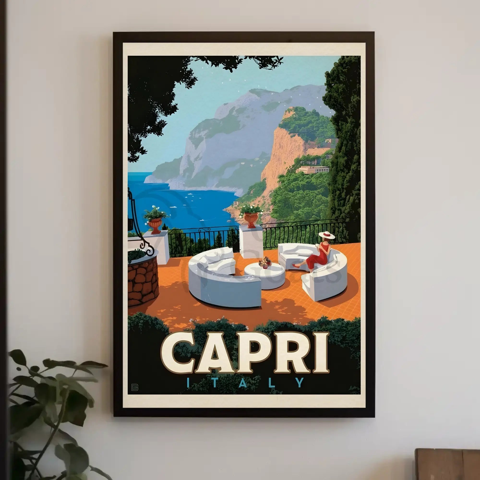 Serene Coastal Getaway in Capri Travel Poster PosterGoat
