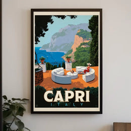 Serene Coastal Getaway in Capri Travel Poster PosterGoat