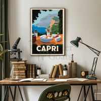 Serene Coastal Getaway in Capri Travel Poster PosterGoat