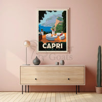 Serene Coastal Getaway in Capri Travel Poster PosterGoat