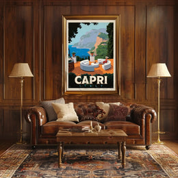 Serene Coastal Getaway in Capri Travel Poster PosterGoat