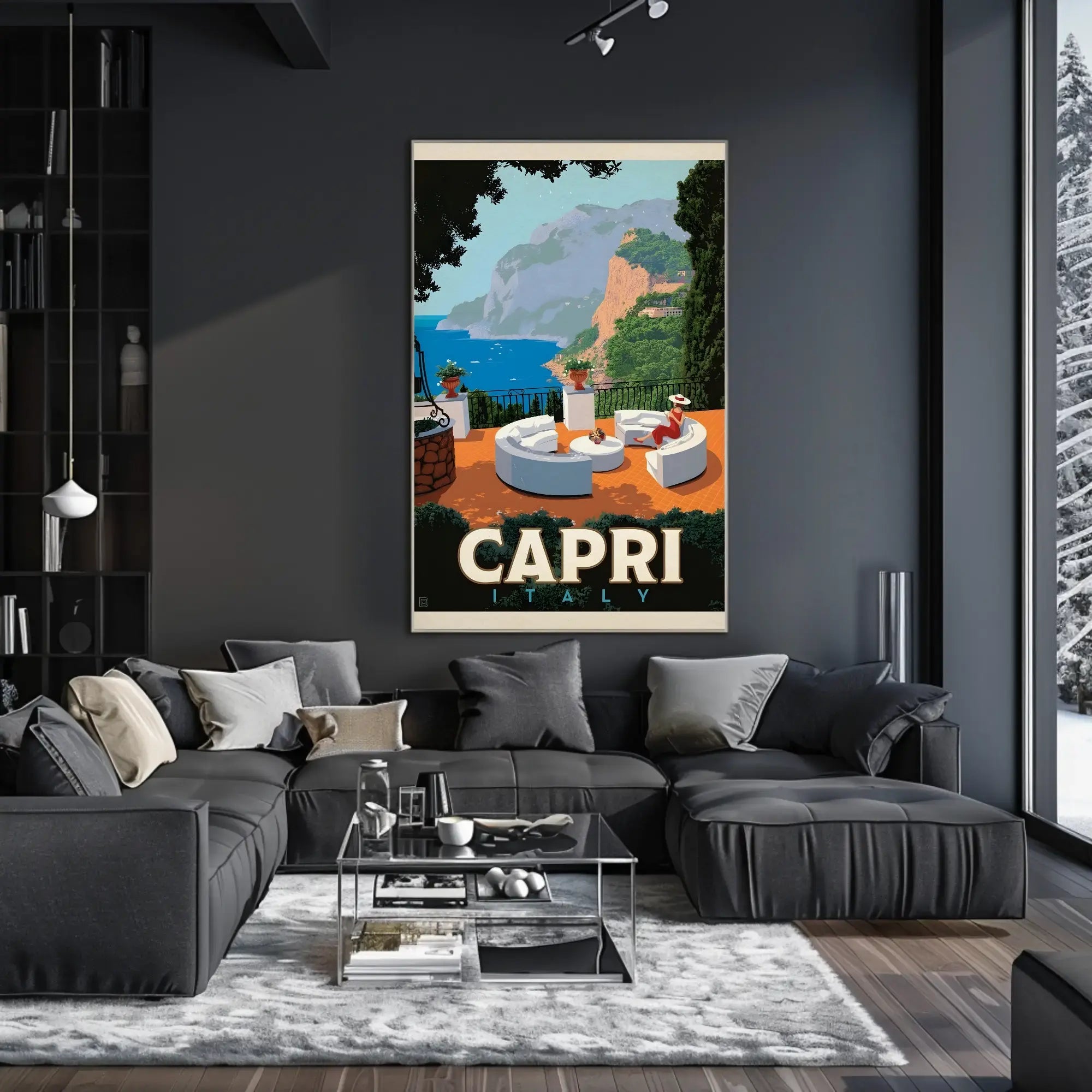 Serene Coastal Getaway in Capri Travel Poster PosterGoat
