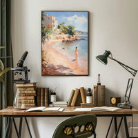 Serene Coastal Impressionism Art Print - Artistic Poster PosterGoat