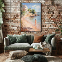 Serene Coastal Impressionism Art Print - Artistic Poster PosterGoat