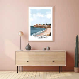 Serene Coastal Landscape of St Andrews Travel Poster PosterGoat