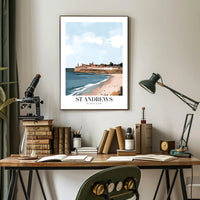 Serene Coastal Landscape of St Andrews Travel Poster PosterGoat