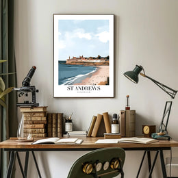 Serene Coastal Landscape of St Andrews Travel Poster PosterGoat