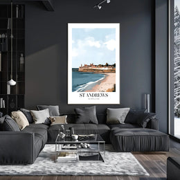 Serene Coastal Landscape of St Andrews Travel Poster PosterGoat