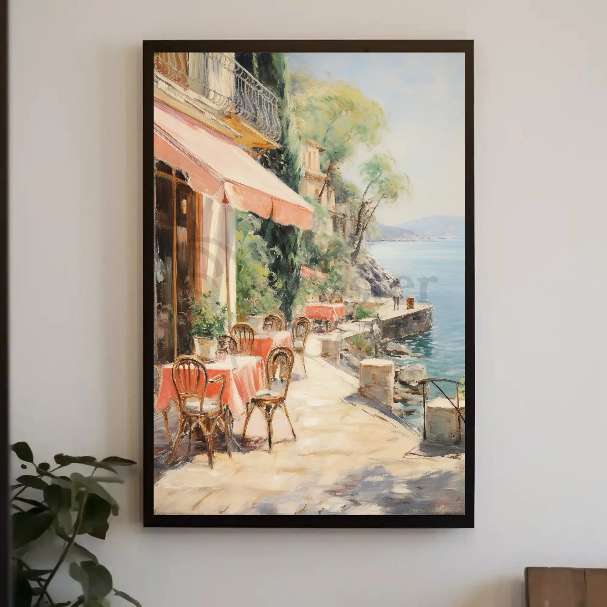 Serene Coastal Scene - Artistic, Timeless Travel Poster PosterGoat