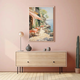 Serene Coastal Scene - Artistic, Timeless Travel Poster PosterGoat