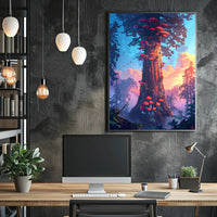 Serene Coastal Sunset Scene: Tranquil View National Park Poster PosterGoat