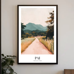 Serene Countryside Road Travel Poster PosterGoat