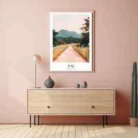 Serene Countryside Road Travel Poster PosterGoat