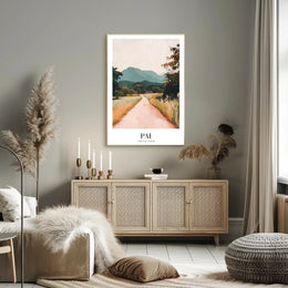Serene Countryside Road Travel Poster PosterGoat