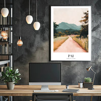 Serene Countryside Road Travel Poster PosterGoat