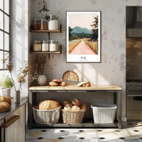 Serene Countryside Road Travel Poster PosterGoat