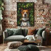 Serene Dog in Nature Close-Up: Animal Poster PosterGoat
