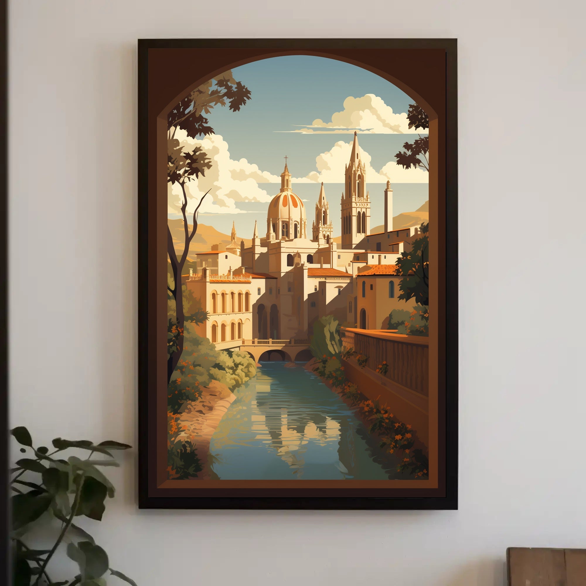 Serene European Architecture Travel Poster PosterGoat