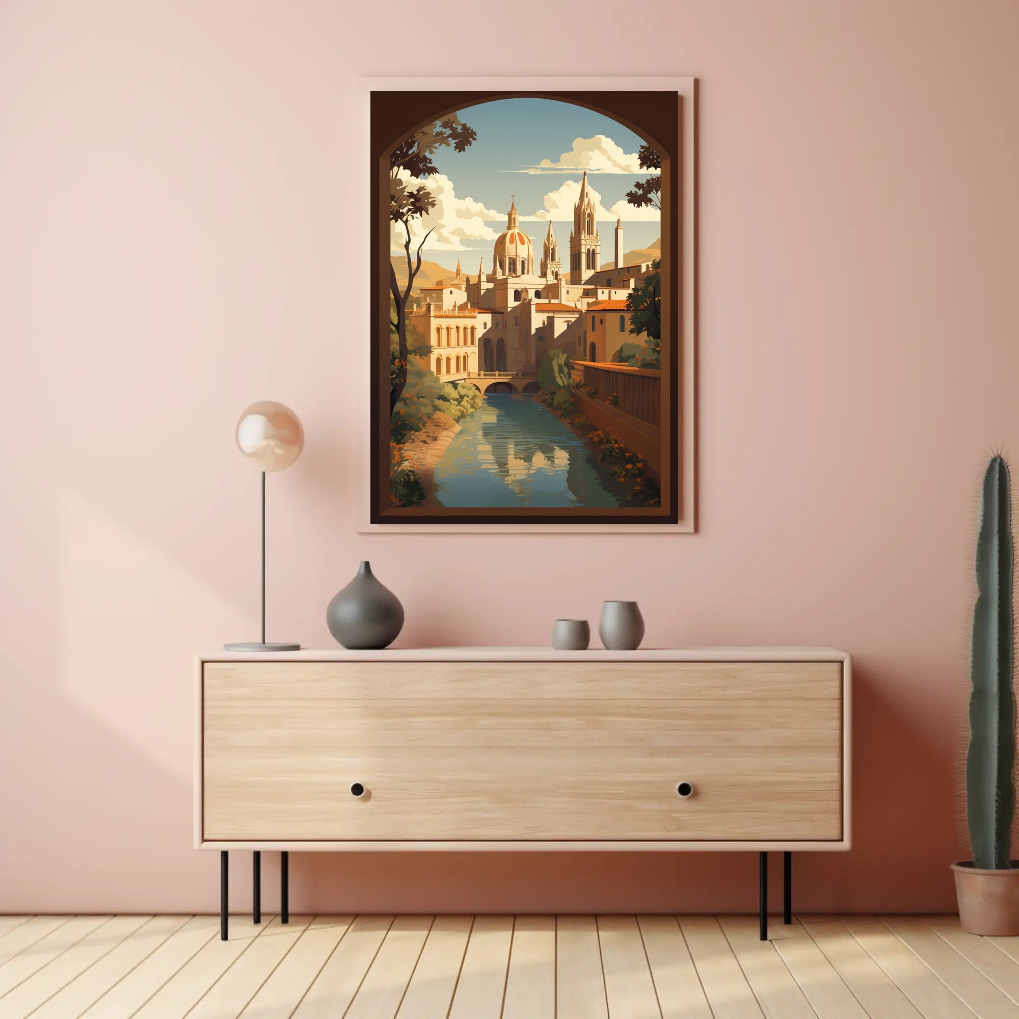 Serene European Architecture Travel Poster PosterGoat