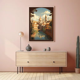 Serene European Architecture Travel Poster PosterGoat