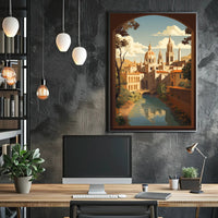 Serene European Architecture Travel Poster PosterGoat