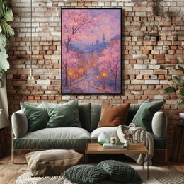 Serene European City Street Impressionism: Cultural or Heritage Poster PosterGoat