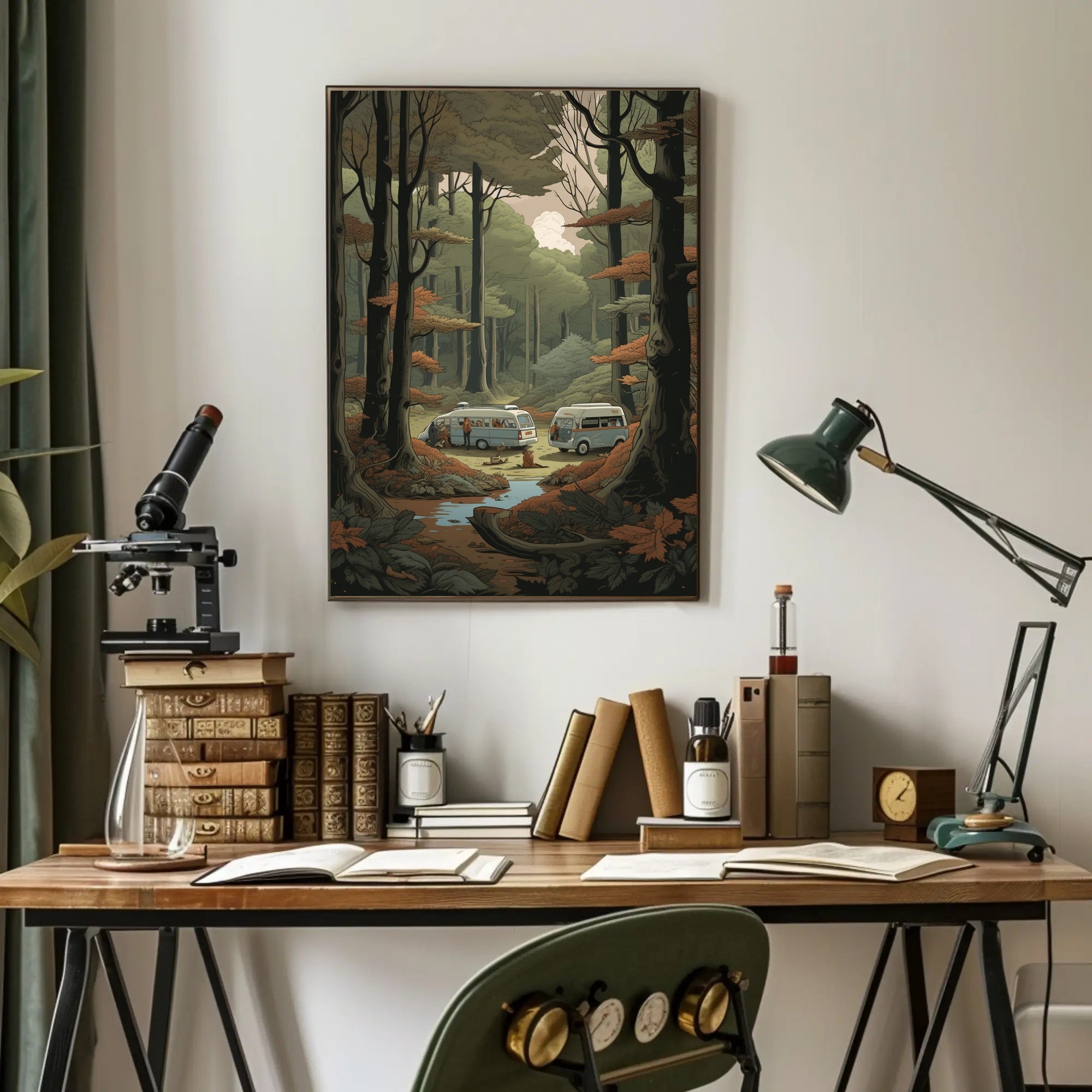 Serene Forest Adventure Scene - National Park Poster PosterGoat