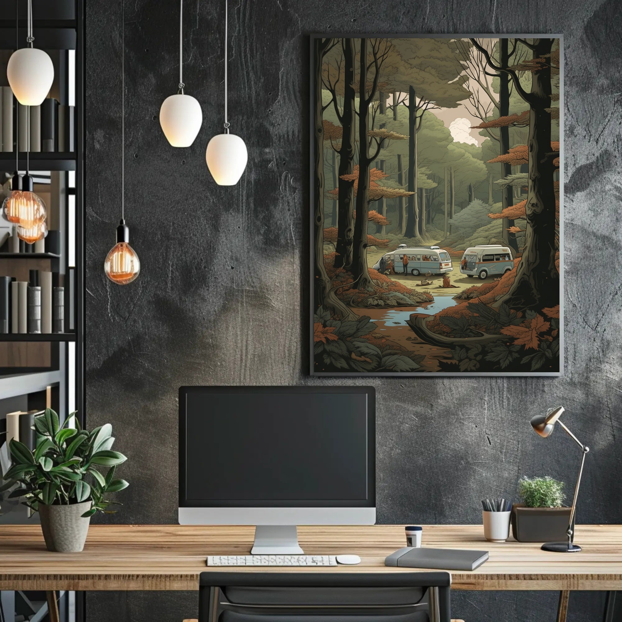 Serene Forest Adventure Scene - National Park Poster PosterGoat