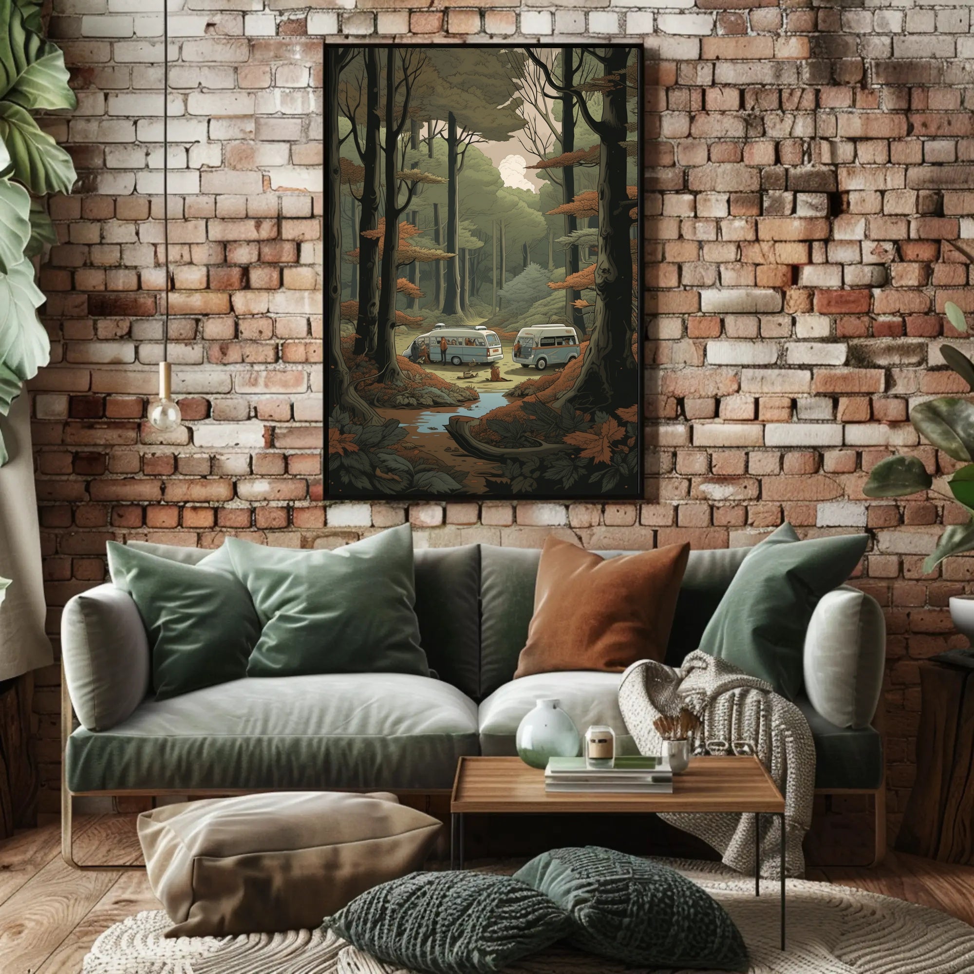 Serene Forest Adventure Scene - National Park Poster PosterGoat