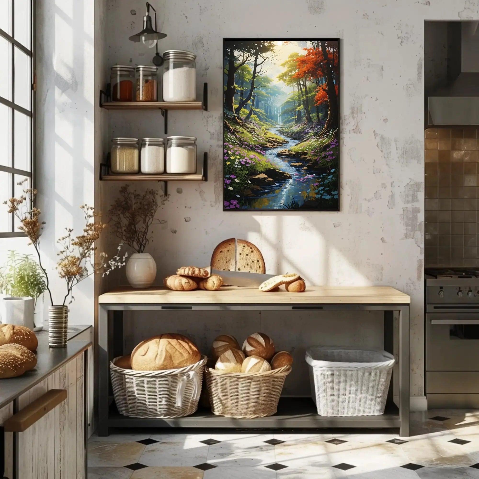 Serene Forest Escape Artistic Poster PosterGoat