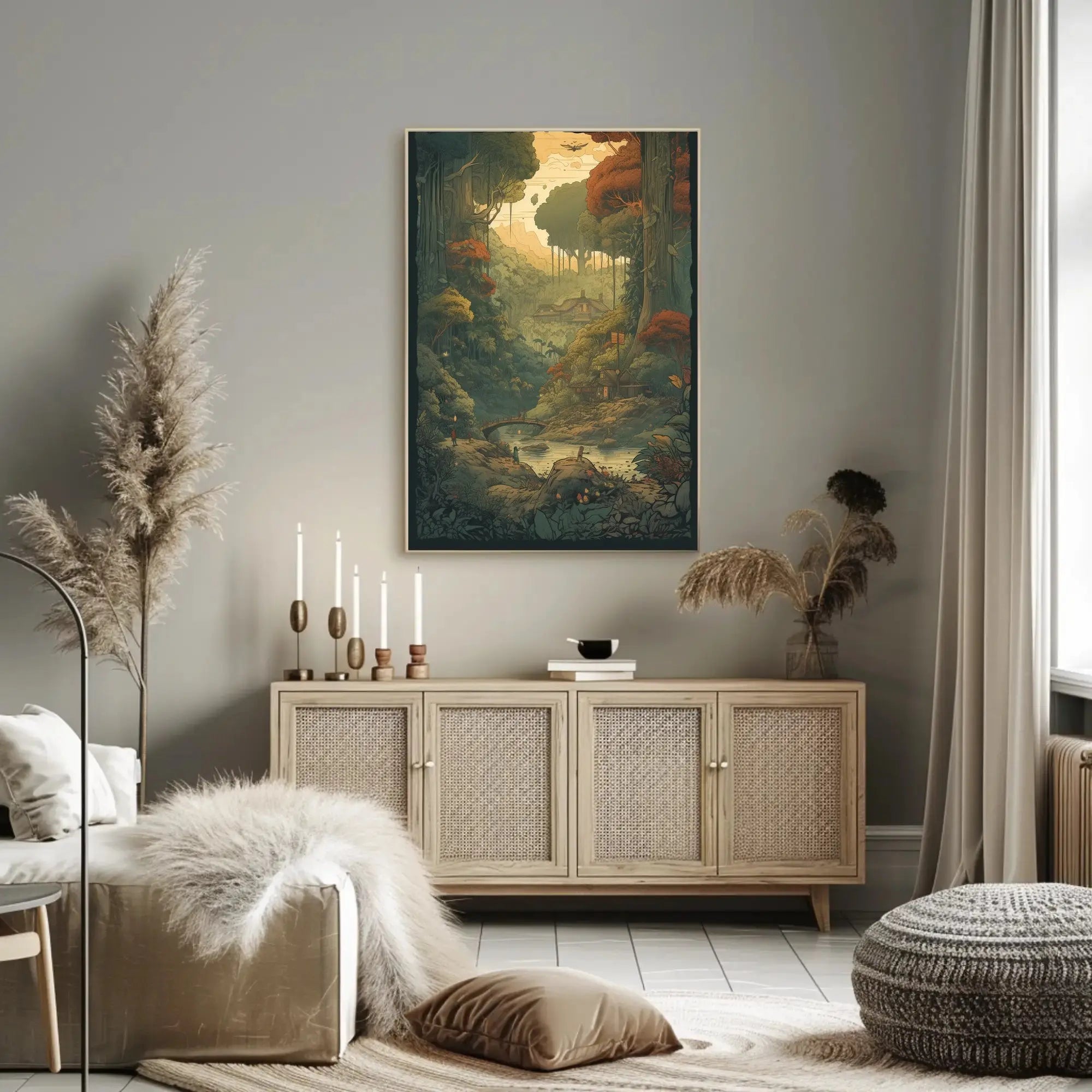 Serene Forest Escape Cultural or Heritage Poster PosterGoat