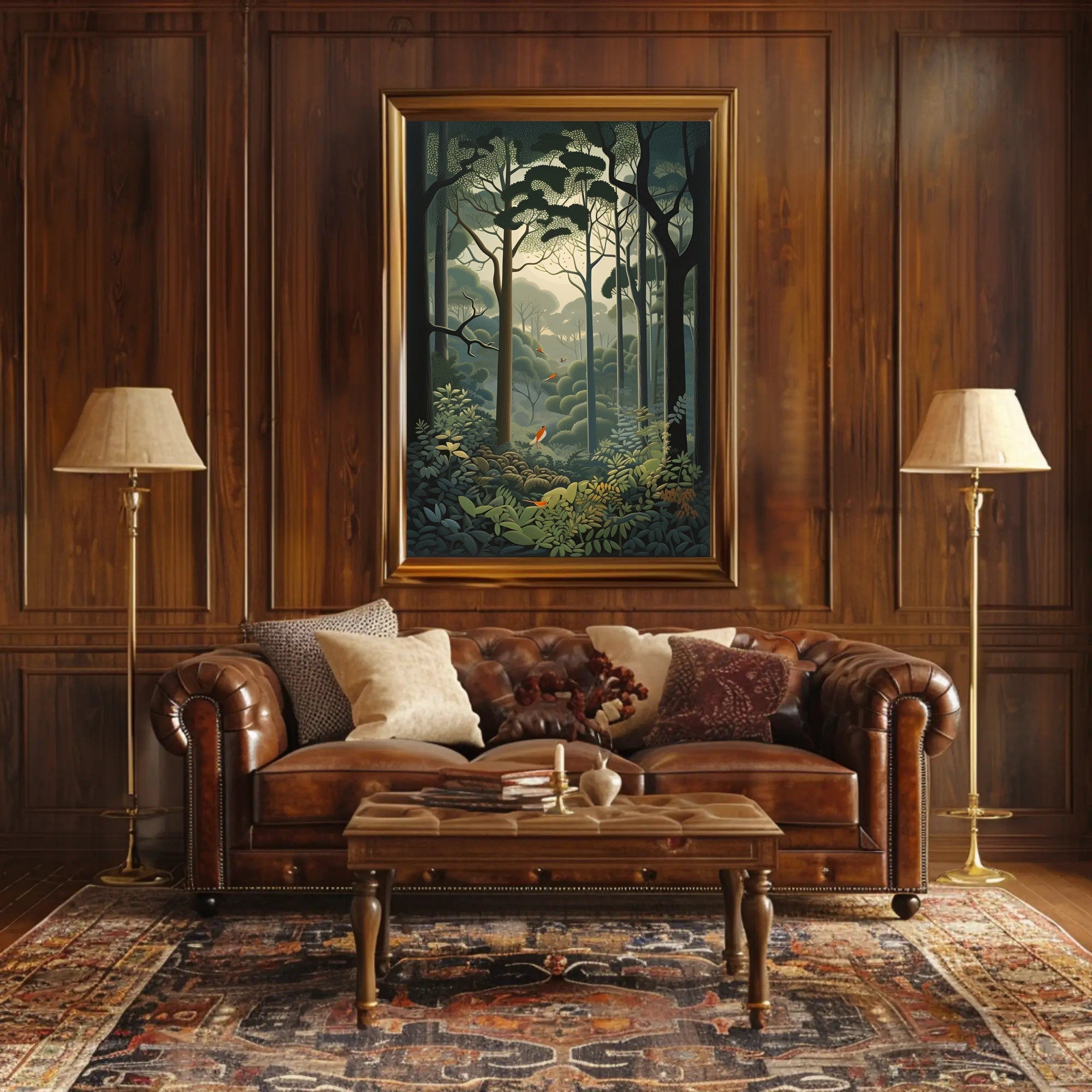 Serene Forest Escape Illustration National Park Poster PosterGoat