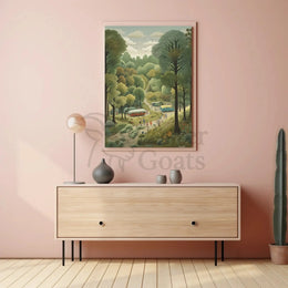 Serene Forest Retreat Vintage National Park Poster PosterGoat