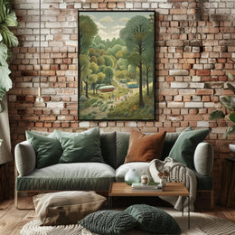 Serene Forest Retreat Vintage National Park Poster PosterGoat