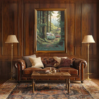 Serene Forest Vintage Vans Travel Poster PosterGoat