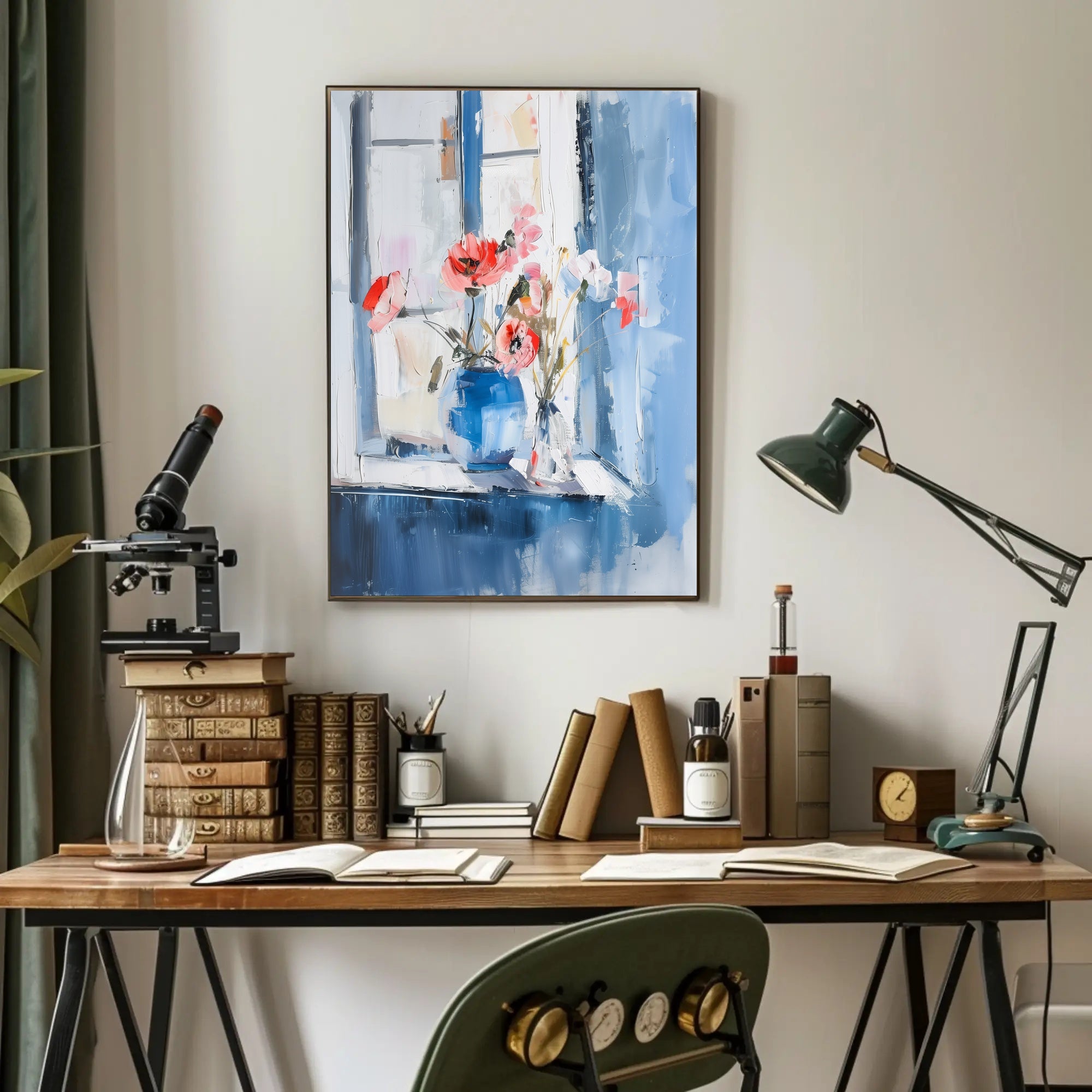 Serene Impressionistic Floral Still Life Artistic Poster PosterGoat