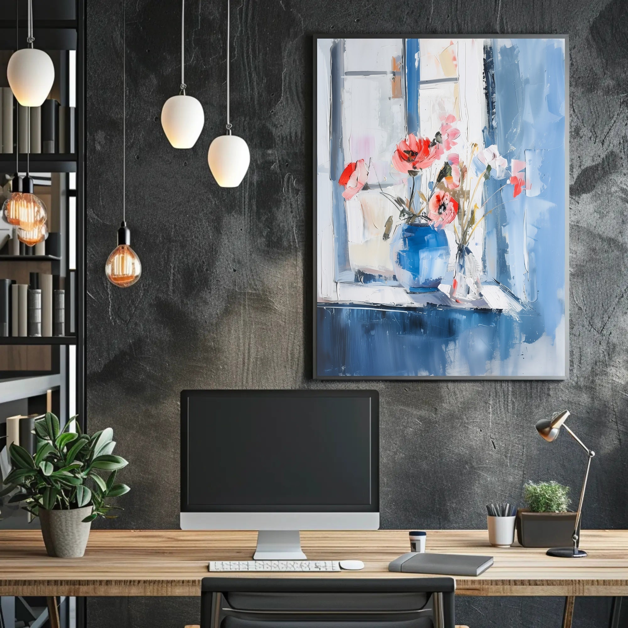 Serene Impressionistic Floral Still Life Artistic Poster PosterGoat