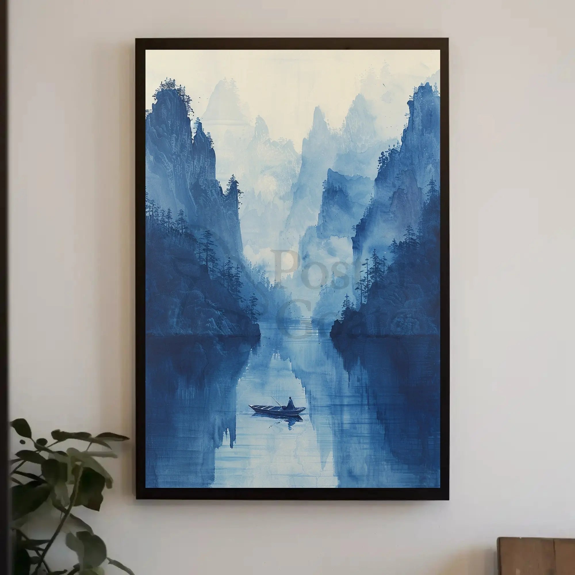Serene Ink Wash Landscape: Cultural or Heritage Poster PosterGoat