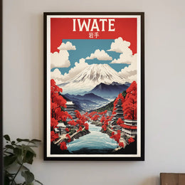Serene Iwate Japanese Landscape Art Print Travel Poster PosterGoat