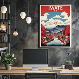 Serene Iwate Japanese Landscape Art Print Travel Poster PosterGoat