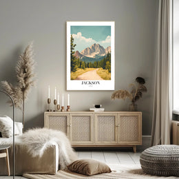Serene Jackson Forest Pathway National Park Poster PosterGoat