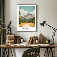 Serene Jackson Forest Pathway National Park Poster PosterGoat
