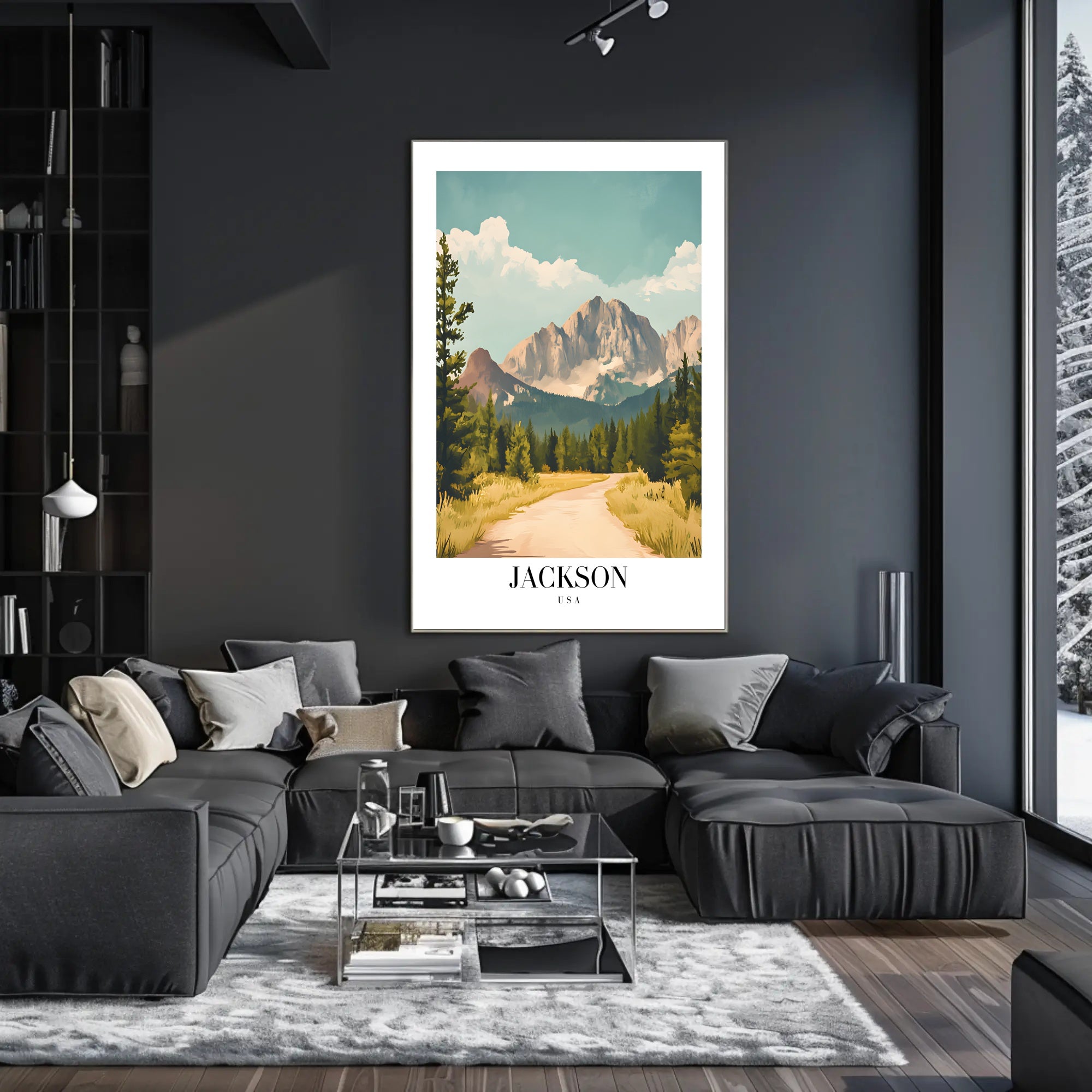 Serene Jackson Forest Pathway National Park Poster PosterGoat