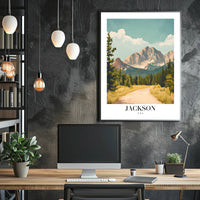 Serene Jackson Forest Pathway National Park Poster PosterGoat