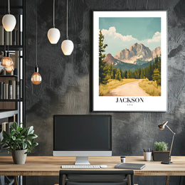 Serene Jackson Forest Pathway National Park Poster PosterGoat