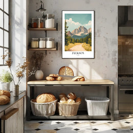 Serene Jackson Forest Pathway National Park Poster PosterGoat