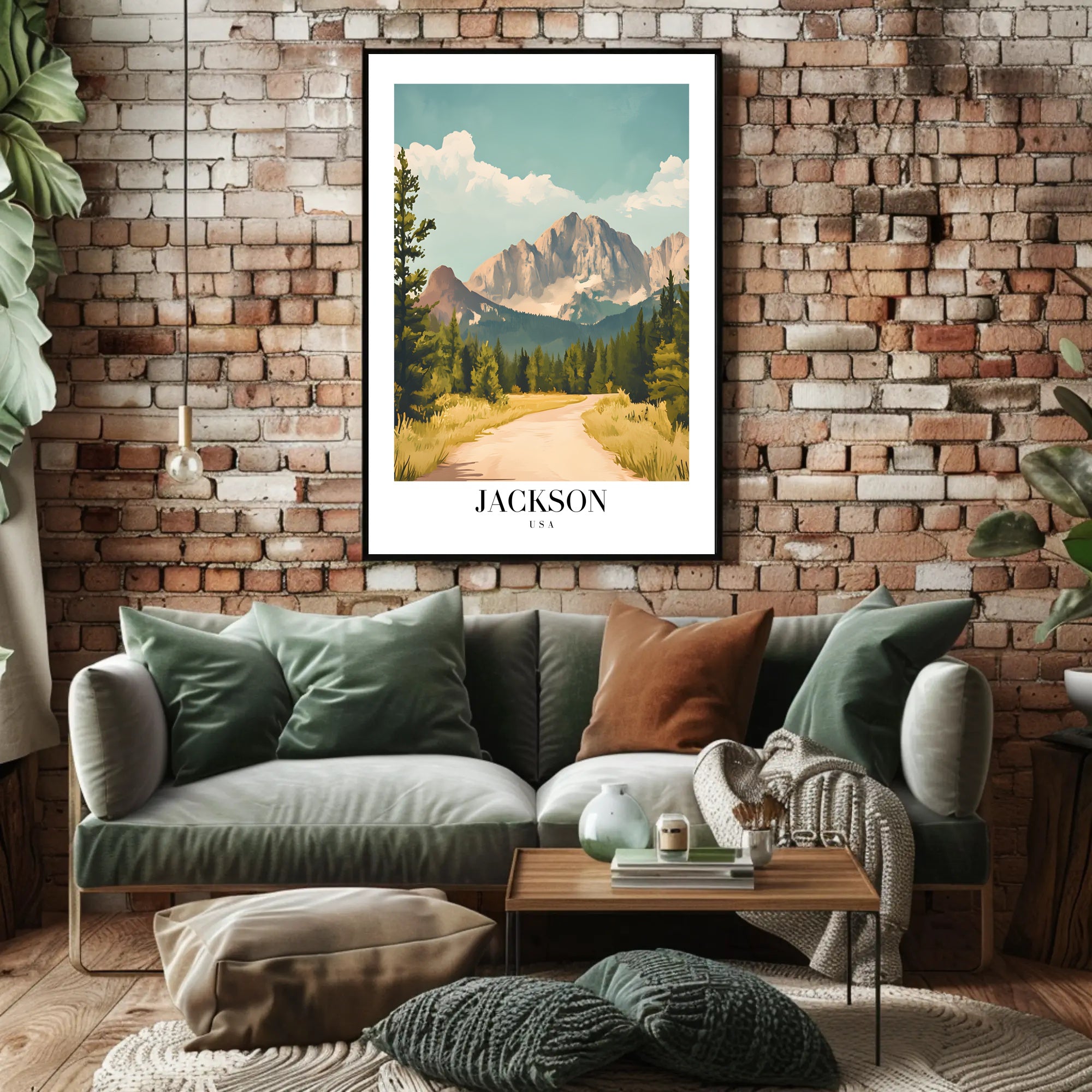 Serene Jackson Forest Pathway National Park Poster PosterGoat