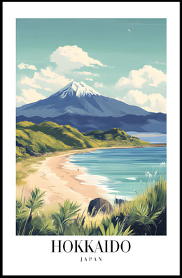 Serene Japanese Coastal Landscape Travel Poster PosterGoat