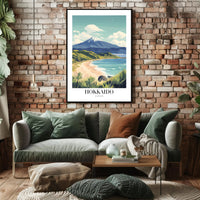 Serene Japanese Coastal Landscape Travel Poster PosterGoat